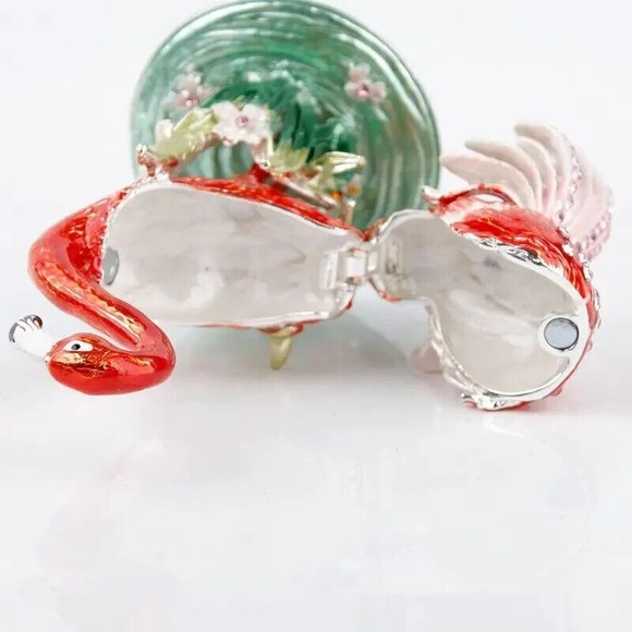 Bejeweled Pink Flamingo Trinket Box New‎ - Picture 6 of 6